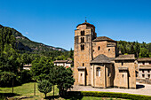 Church in the mountains, Iglesia de Santa María de Santa Cruz de la Serós, Santa Cruz de la Serós, Way of St. James, Jaca, Huesca, Aragon, Northern Spain, Spain