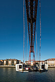 Schwebefähre unter der Biskaya Brücke Puente de Vizcaya, UNESCO Weltkulturerbe, Bilbao, Provinz Bizkaia, Baskenland, Spanien