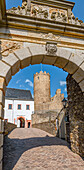Entrance to Scharfenstein Castle, Saxony, Germany