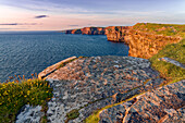 Ireland, County Clare, Cliffs of Moher, view from south to north