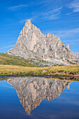 Ra Gusela See mit Monte Gusela, Cortina d'Ampezzo, Ampezzaner Dolomiten, Provinz Belluno, Dolomiten, Venetien, Italien