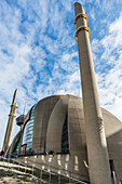 DITIB Central Mosque Cologne, architects Gottfried and Paul Böhm, Cologne, Rhineland, North Rhine-Westphalia, Germany