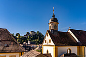 Die Kirche St. Kunigund in Pottenstein in der Fränkischen Schweiz, Bayern, Deutschland