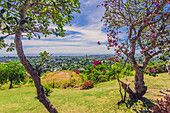 Panorama über die Insel mit der Hauptstadt Honiara, Insel Guadalcanal, Salomonen, Melanesien, südwestlicher Pazifik, Südsee