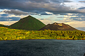 Rabaul is a city in Papua New Guinea. It was the capital of the province of East New Britain and is located at the northernmost point of the island of New Britain, which is divided into two provinces. Rabaul is a port city on the St. George Canal, which connects the Bismarck Sea with the Solomon Sea. Here the Tavurvur volcano.