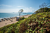 Beach on the Black Sea coast in Burgas, Bulgaria