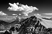 Guffert and Juifen from Demeljoch, Demeljoch, Karwendel, Tyrol, Austria