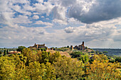  Tuscania, view of the hill of San Pietro, Viterbo province, Lazio, Italy 