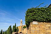 Via Dell' Amore, Herbstmorgen in Pienza, Val d'Orcia, UNESCO Weltkulturerbe, Provinz Siena, Toskana, Italien, Europa