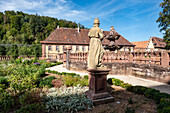  The former Cistercian monastery of Bronnbach near Wertheim was built on a foundation from the 12th century. back, Baden-Württemberg, Germany 