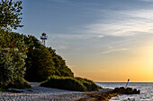 Gollwitz Strand bei Sonnenuntergang, Insel Poel, Ostseeküste, Mecklenburg Vorpommern, Deutschland