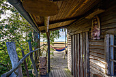  Surf hostel with tiki bar, pizzeria, tree house and tiny house, Ummanz, Rügen, Baltic Sea coast, Mecklenburg Western Pomerania, Germany 