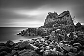  Cliffs in Mikuni, Japan, old cliffs by the sea, Hokoshima Shrine, Sakai, Fukui Prefecture, Japan 