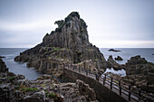  Cliffs in Mikuni, Japan, old cliffs by the sea, Hokoshima Shrine, Sakai, Fukui Prefecture, Japan 