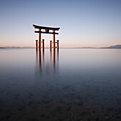 Shirahige Shrine Torii, Takashima, Präfektur Shiga, Japan, Asien