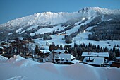  Wintry view of Oberjoch, Upper Allgäu, Swabia, Bavaria, Germany 