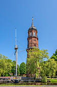  Old tower in Papenburg Obenende, Emsland, Lower Saxony, Germany 