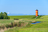 Pilsumer Leuchtturm, Pilsum, Krummhörn, Ostfriesland, Niedersachsen, Deutschland