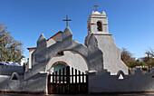 Chile; Nordchile; Region Antofagasta; an der Grenze zu Bolivien; San Pedro de Atacama; Kirche San Pedro im Zentrum
