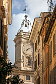 Turmuhr an der Piazza dell'Orologio, Rom, Italien