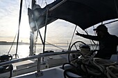 Bootsfahrt auf dem Fluß Tejo, Lissabon, Portugal