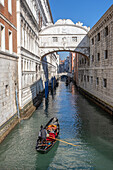  A gondola ride under the Bridge of Sighs, Venice, Italy 