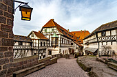  Bailiwick with the Nuremberg bay window, Wartburg, UNESCO World Heritage Site in Eisenach, Thuringia, Germany  