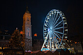  Georgenkirche at Christmas time, Eisenach, Thuringia, Germany 