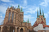  Erfurt Cathedral and Church of St. Severi, Erfurt, Thuringia, Germany 