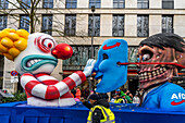 Rosenmontagszug Karnevalsumzug in Düsseldorf, Nordrhein-Westfalen, Deutschland, Europa