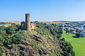 Luftaufnahme der Burg Ardeck, Holzheim bei Diez an der Lahn, Westerwald, Lahntal, Taunus, Rheinland-Pfalz, Deutschland