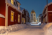  Historic town in winter; Gammelstad, Norrbotten, Sweden 