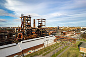 Industrieruine Hochofenwerk Phönix West in Dortmund aus der Luft gesehen, Nordrhein-Westfalen, Deutschland, Europa  
