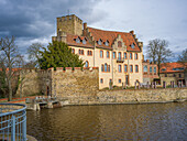  Flechtingen moated castle, Flechtingen, Börde district, Saxony-Anhalt, Central Germany, Germany 