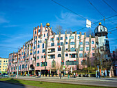  Hundertwasserhaus The Green Citadel of Magdeburg, Magdeburg, Saxony-Anhalt, Central Germany, Germany, Europe 