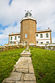 Der Leuchtturm am Kap Finisterre, Ende vom Jakobsweg, Galicien, Spanien