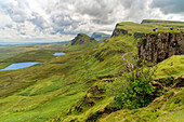  Great Britain, Scotland, Isle of Skye, QUIRAING mountain range in the north of the Trotternish peninsula 