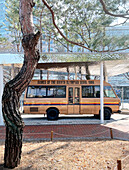  Olympic bus from 1988, museum piece, Museum of History, Seoul, South Korea, Asia 