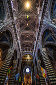 Prunkvolles Deckengewölbe, Dom Cattedrale Metropolitana di Santa Maria Assunta, Siena, Region Toskana, Italien, Europa