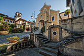 Alte Häuser und Villen, Orta San Giulio, am Ortasee Lago d’Orta, Provinz Novara, Region Piemont, Italien, Europa