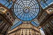  Galleria Vittorio Emanuele II (German: Viktor-Emanuel-II.-Galerie) shopping gallery named after Victor Emmanuel II, the unifier and king of Italy, Metropolitan City of Milan, Metropolitan Region, Lombardy, Italy, Europe 