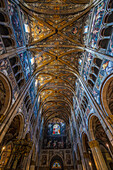 Prunkvolles Deckengewölbe im Innenraum im Dom Santa Maria Assunta, Cattedrale di Parma, Piazza Duomo, Provinz Parma, Emilia-Romagna, Italien, Europa