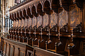 Chorgestühl in der Klosterkirche, Kloster Certosa di Pavia, Pavia, Provinz Pavia, Lombardei, Italien, Europa
