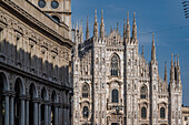 Arkaden der Galleria Vittorio Emanuele II und Mailänder Dom Duomo di Milano, Piazza del Duomo, Mailand, Lombardei, Italien, Europa