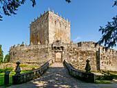Historische mittelalterliche Burg Soutomaior, Pontevedra, Galicien, Spanien Castelo de Soutomaior