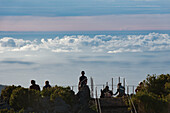 Nachmittagslicht auf dem Gipfel des Pico Ruivo, Madeira, Portugal.