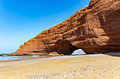 Felsformation, Erosionslandschaft am Strand, Legzira, Südmarokko, Nordafrika