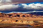 Nordafrika, Marokko, Provinz Ouarzazate, Landschaft, Wolken, Abendlicht