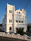 Weiße Moschee Meeran-Jumma in der historischen Stadt Galle, Sri Lanka, Asien