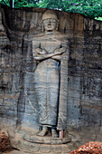 Standing Buddha figure, Gal Viharaya, UNESCO World Heritage Site, the ancient city of Polonnaruwa, Sri Lanka